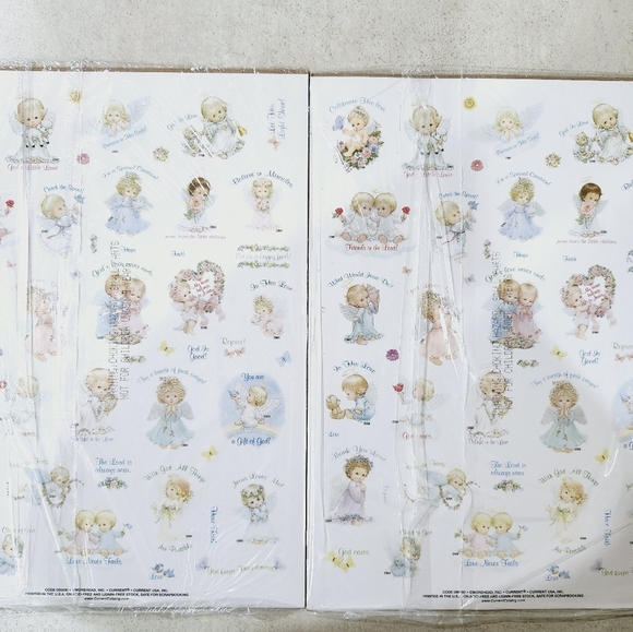 Vintage Current Catalog Sticker Sheets - Angels 2 Sheets New in Plastic - Picture 2 of 4